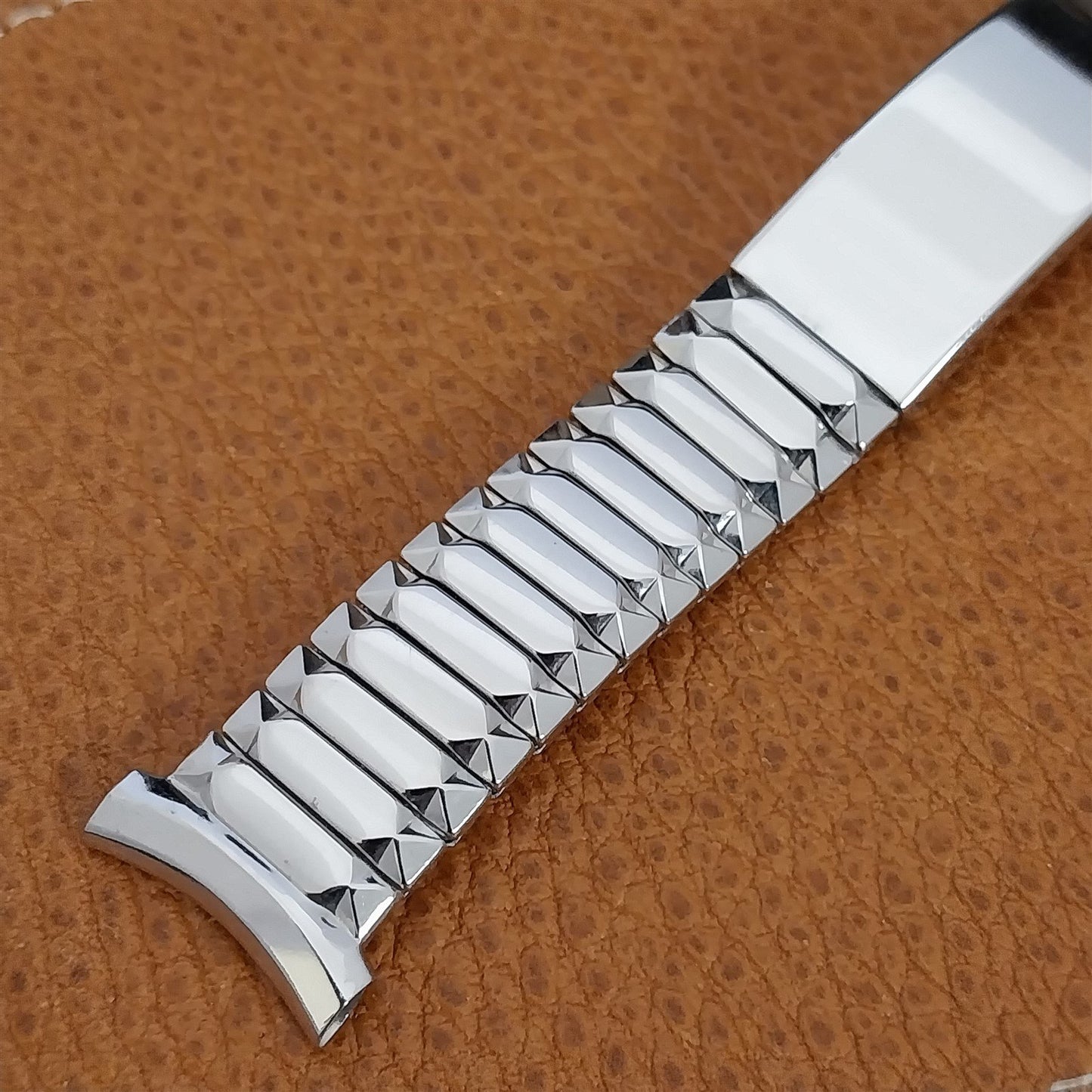 1954 19mm 18mm White Gold-Fill Speidel Photo Locket Unused Vintage Watch Band