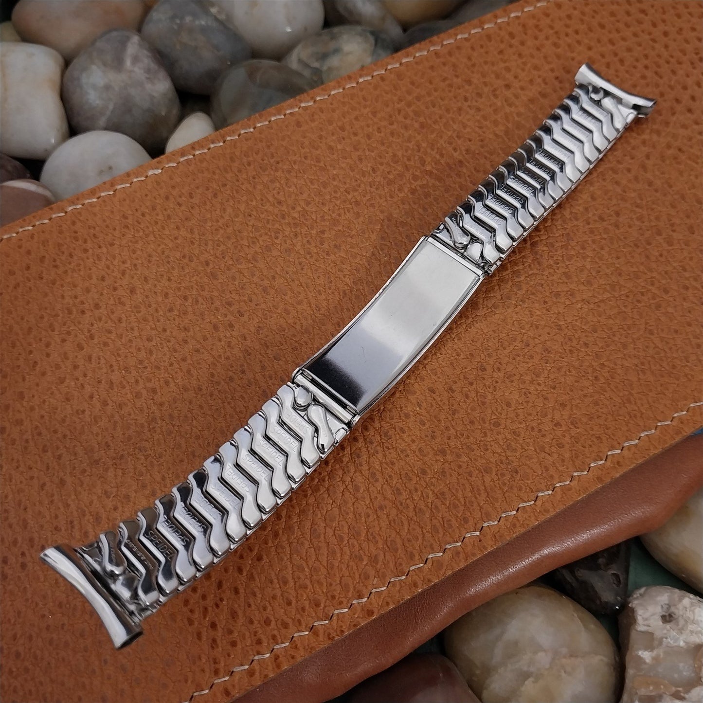 1954 19mm 18mm White Gold-Fill Speidel Photo Locket Unused Vintage Watch Band