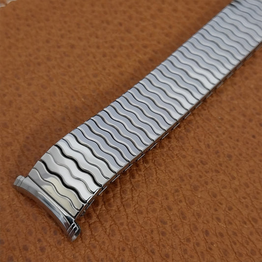 Long 19mm 18mm 16mm Speidel Riptide Stainless Unused 1969 Vintage Watch Band