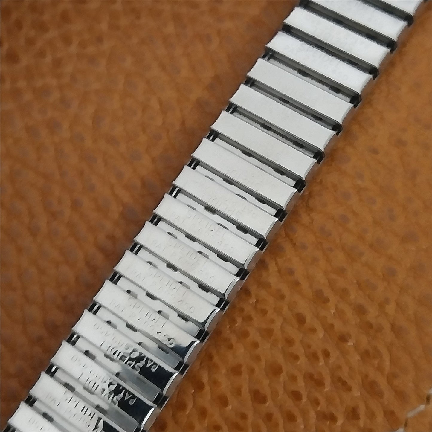 Long 19mm 18mm 16mm Speidel Riptide Stainless Unused 1969 Vintage Watch Band