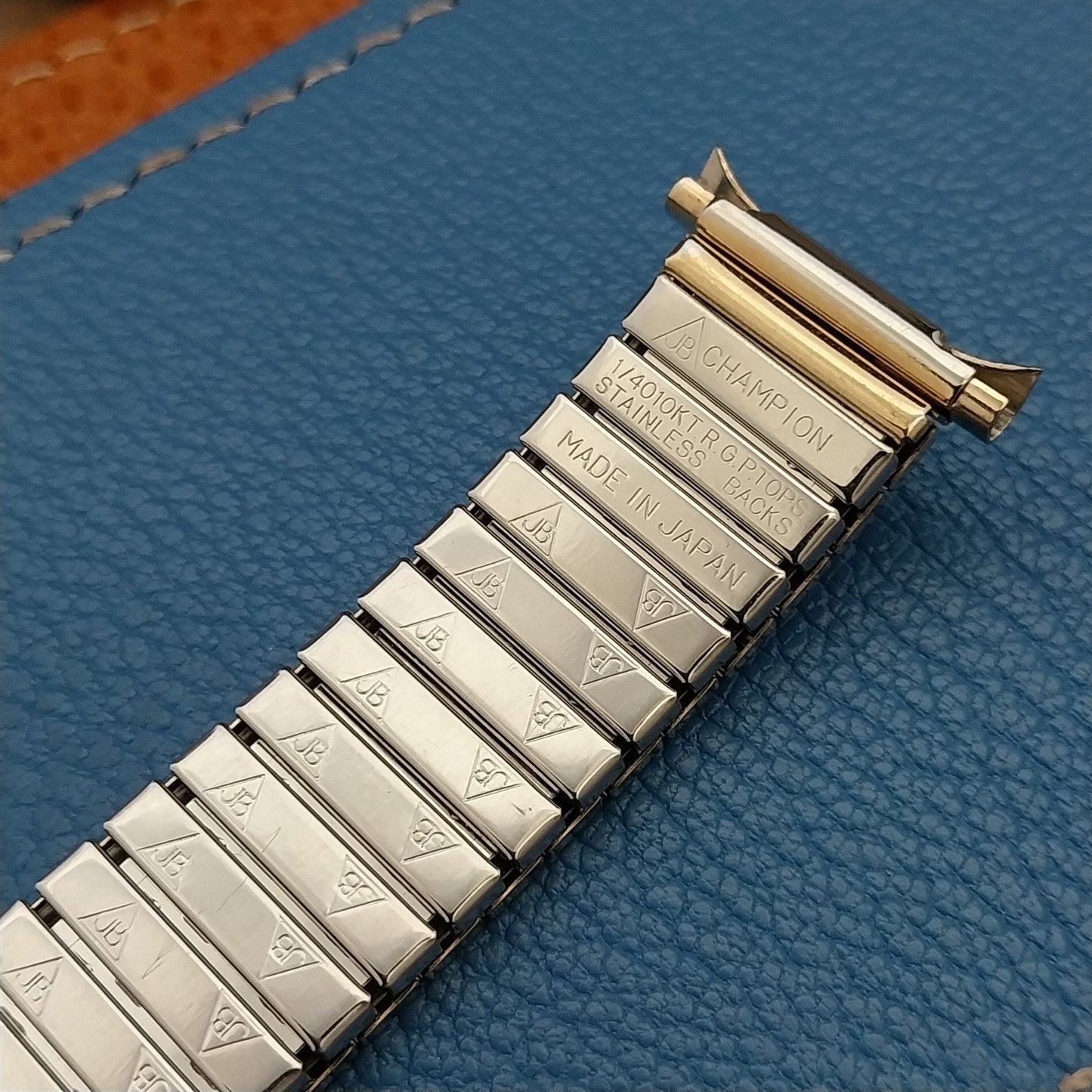 17mm 18mm 19mm Gold RGP Expansion JB Champion Unused 1970s Vintage Watch Band