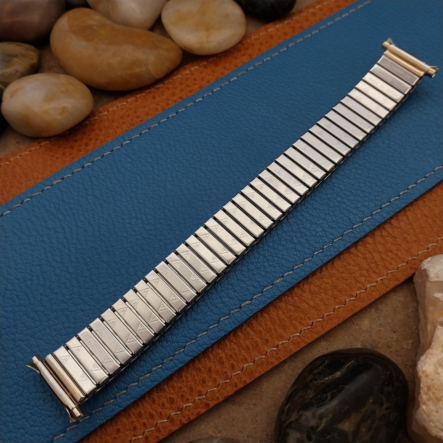 17mm 18mm 19mm Gold RGP Expansion JB Champion Unused 1970s Vintage Watch Band