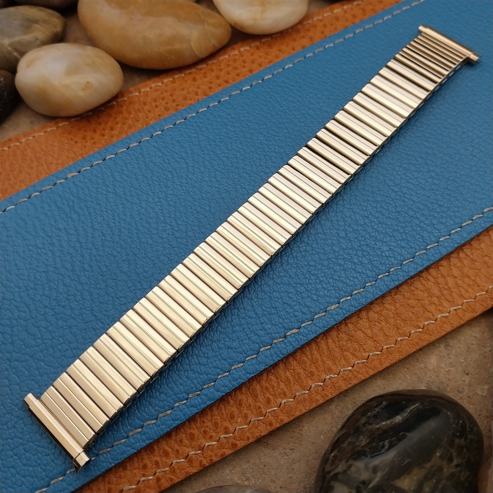 17mm 18mm 19mm Gold RGP Expansion JB Champion Unused 1970s Vintage Watch Band