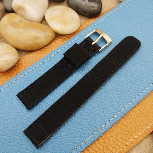 5/8" JB Champion Black Suede Single-Keeper Unused 1950s Vintage Watch Band