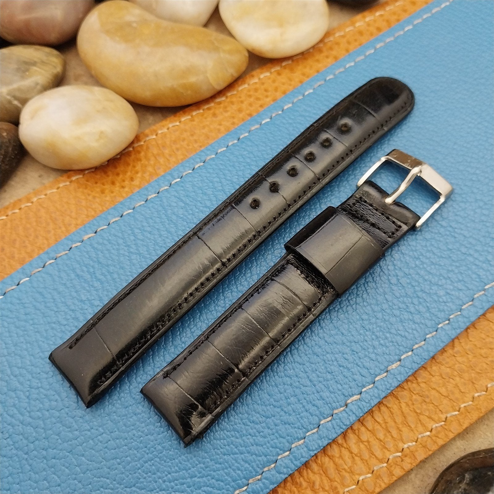 5/8" JB Champion USA Hand-Finished Alligator Unused nos 1960s Vintage Watch Band