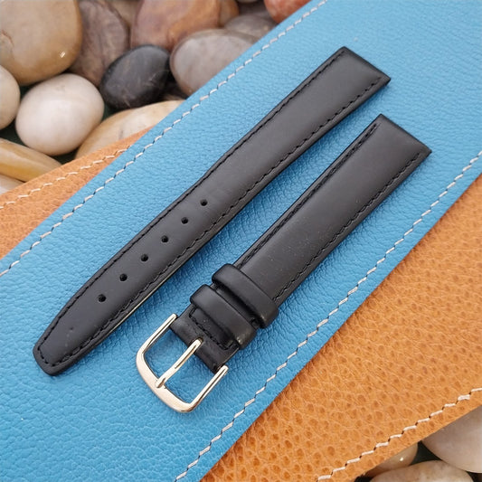 18mm Hadley Roma Long Black Oil-Tanned Leather Unused Watch Band