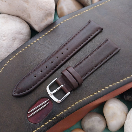 18mm Hadley Roma Brown Leather Unused Watch Band