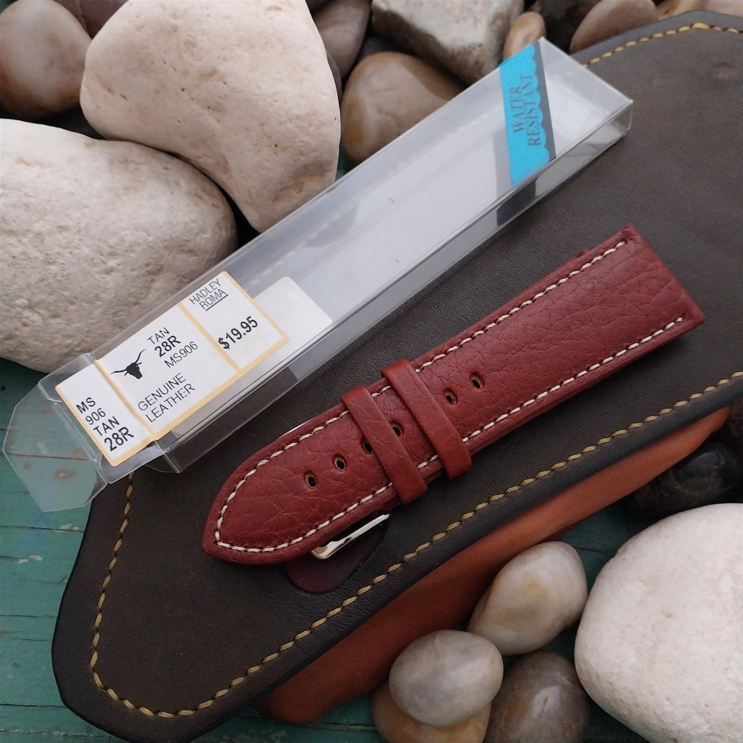 28mm Hadley Roma Brown Leather Unused Watch Band