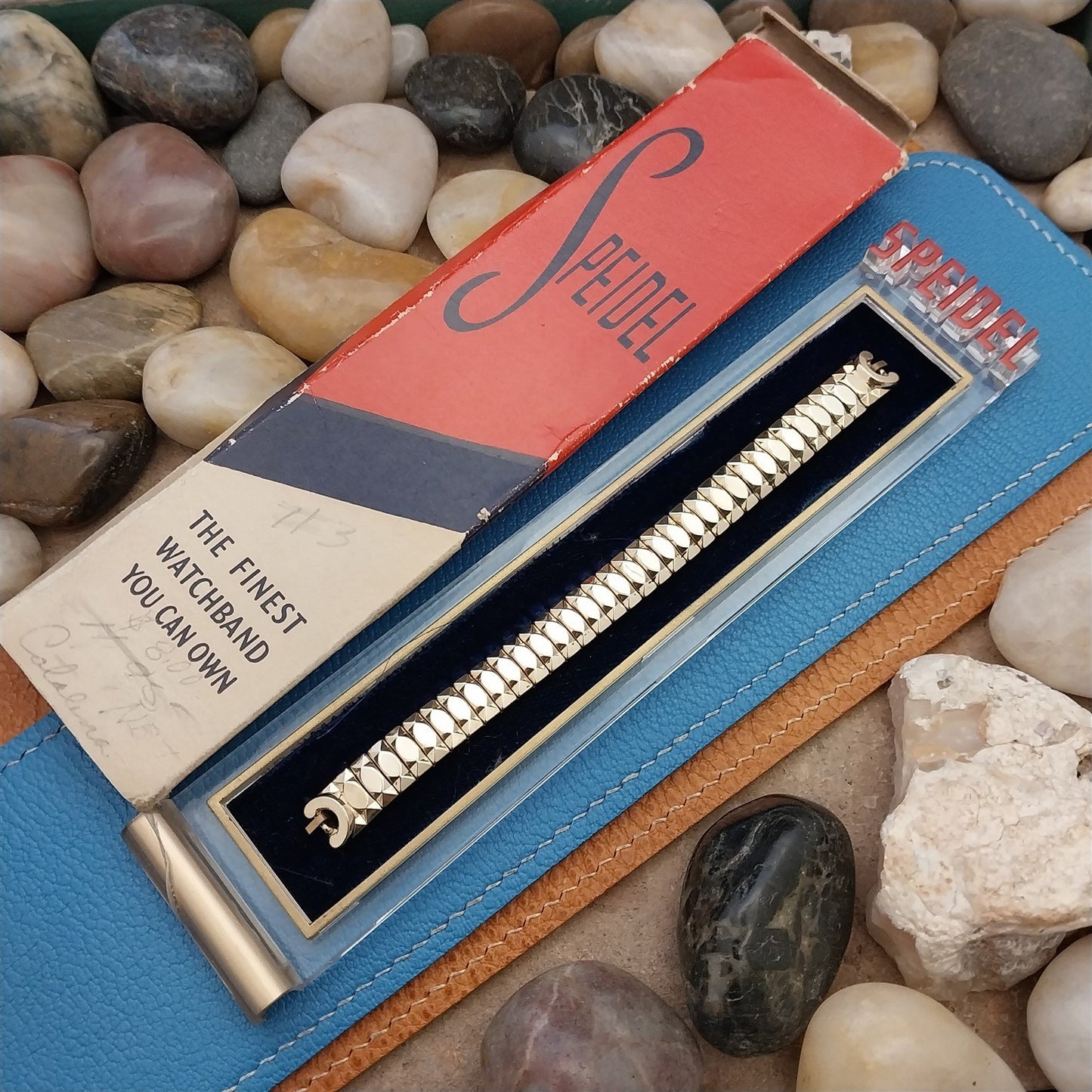 50s Vintage Ladies Yellow Gold-Fill Speidel Catalina Unused Cocktail Watch Band