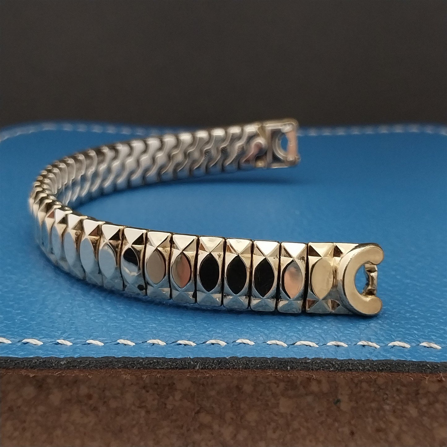 50s Vintage Ladies Yellow Gold-Fill Speidel Catalina Unused Cocktail Watch Band