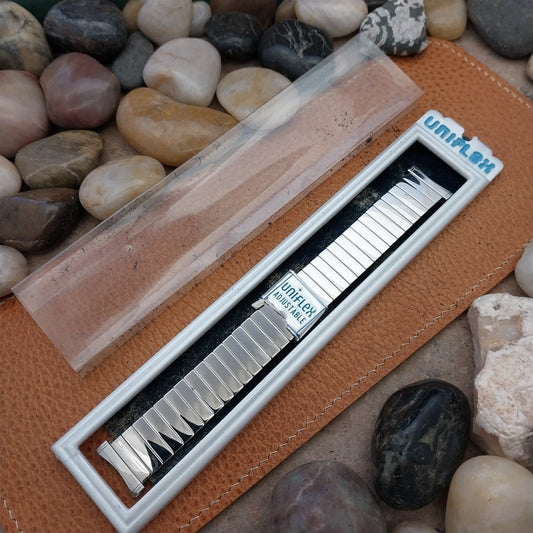 19mm 18mm UniFlex Stainless Steel Slim Expansion Unused 1960s Vintage Watch Band