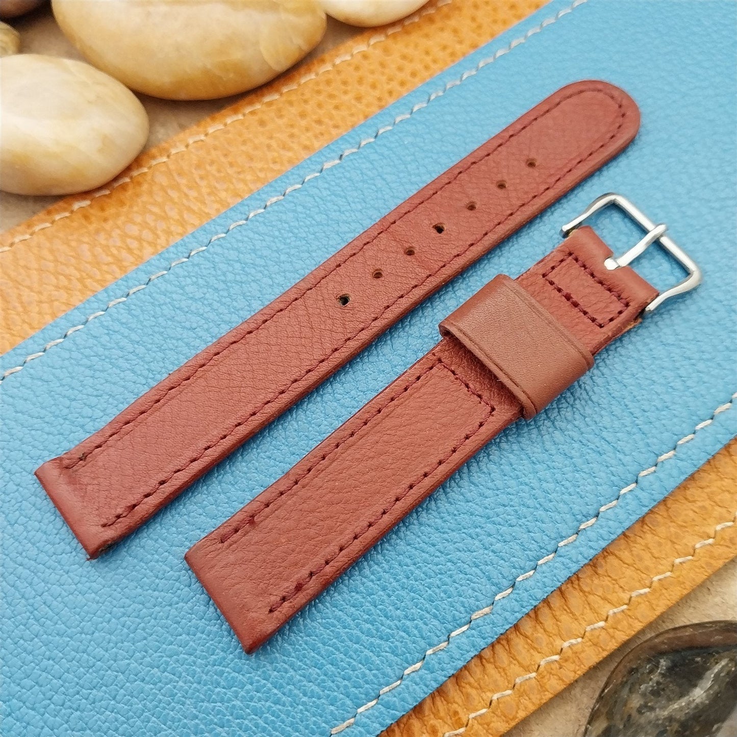 Elgin Buckle & 5/8" Gemex Calf Leather NOS ORD A-11 1950s Vintage Watch Band