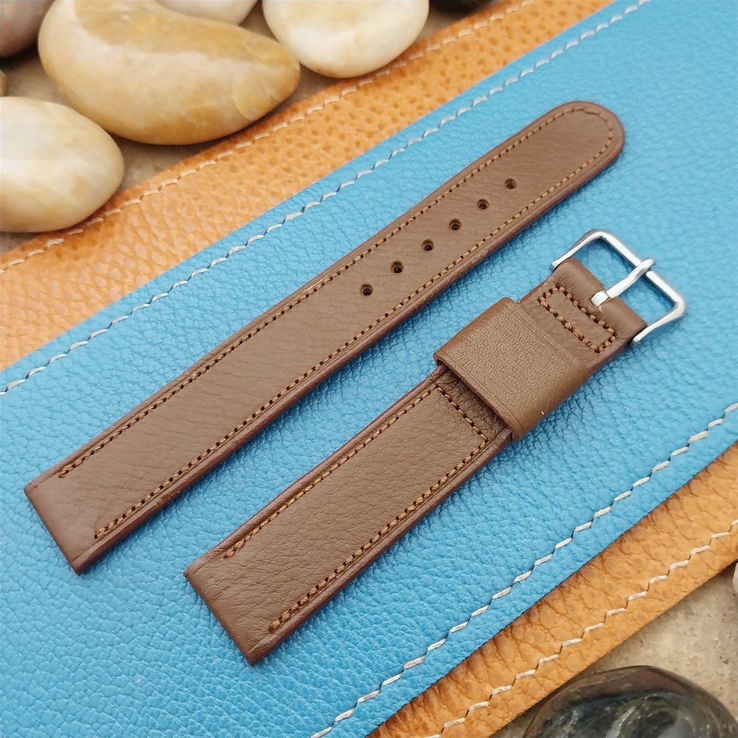 Vintage Elgin Signed Buckle & 5/8" JB Champion Calf Classic Unused Watch Band