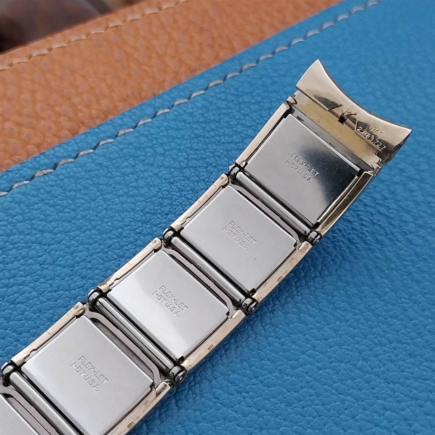 Hamilton Seabeach Flex-Let Gold-Filled & Lizard Unused 1950s Vintage Watch Band