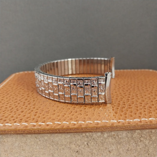 Long Stainless Steel Speidel 16mm 18mm 19mm Unused 1970s Vintage Watch Band