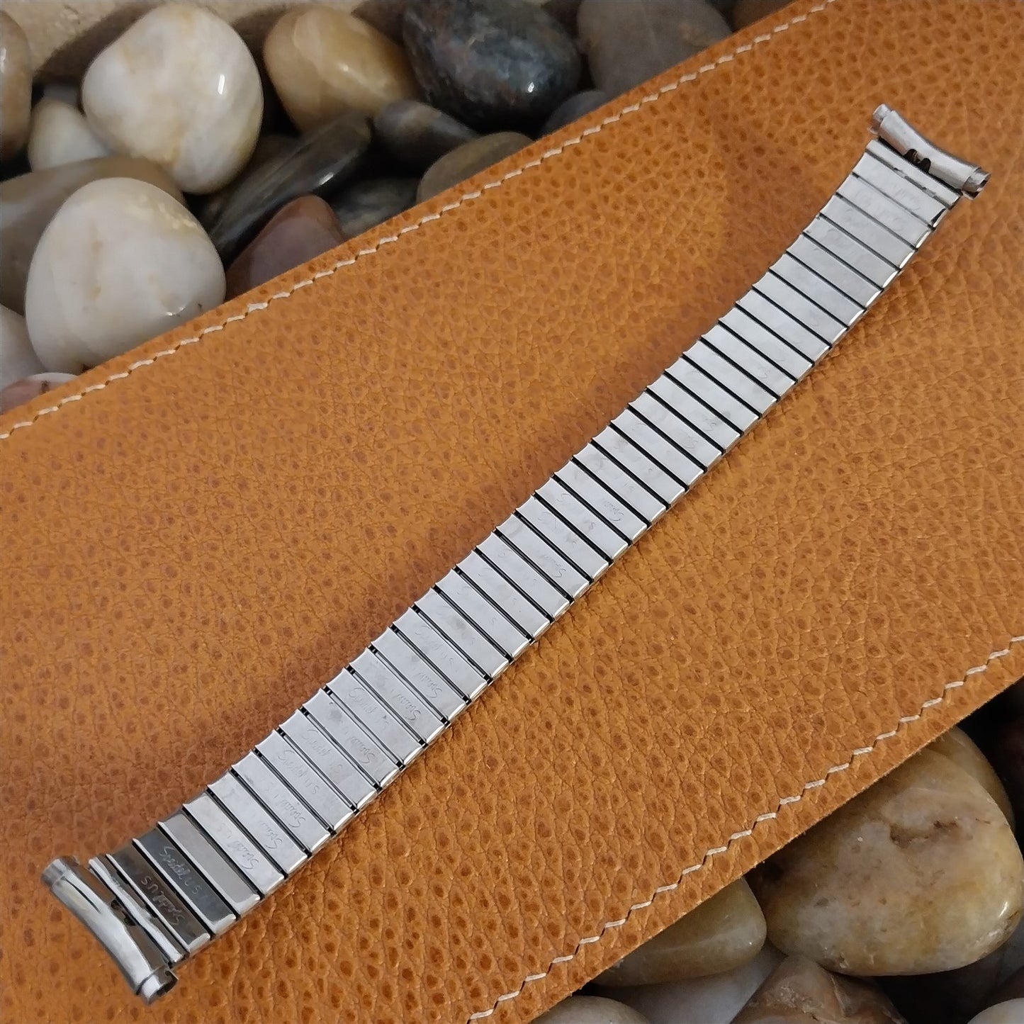 Long Stainless Steel Speidel 16mm 18mm 19mm Unused 1970s Vintage Watch Band