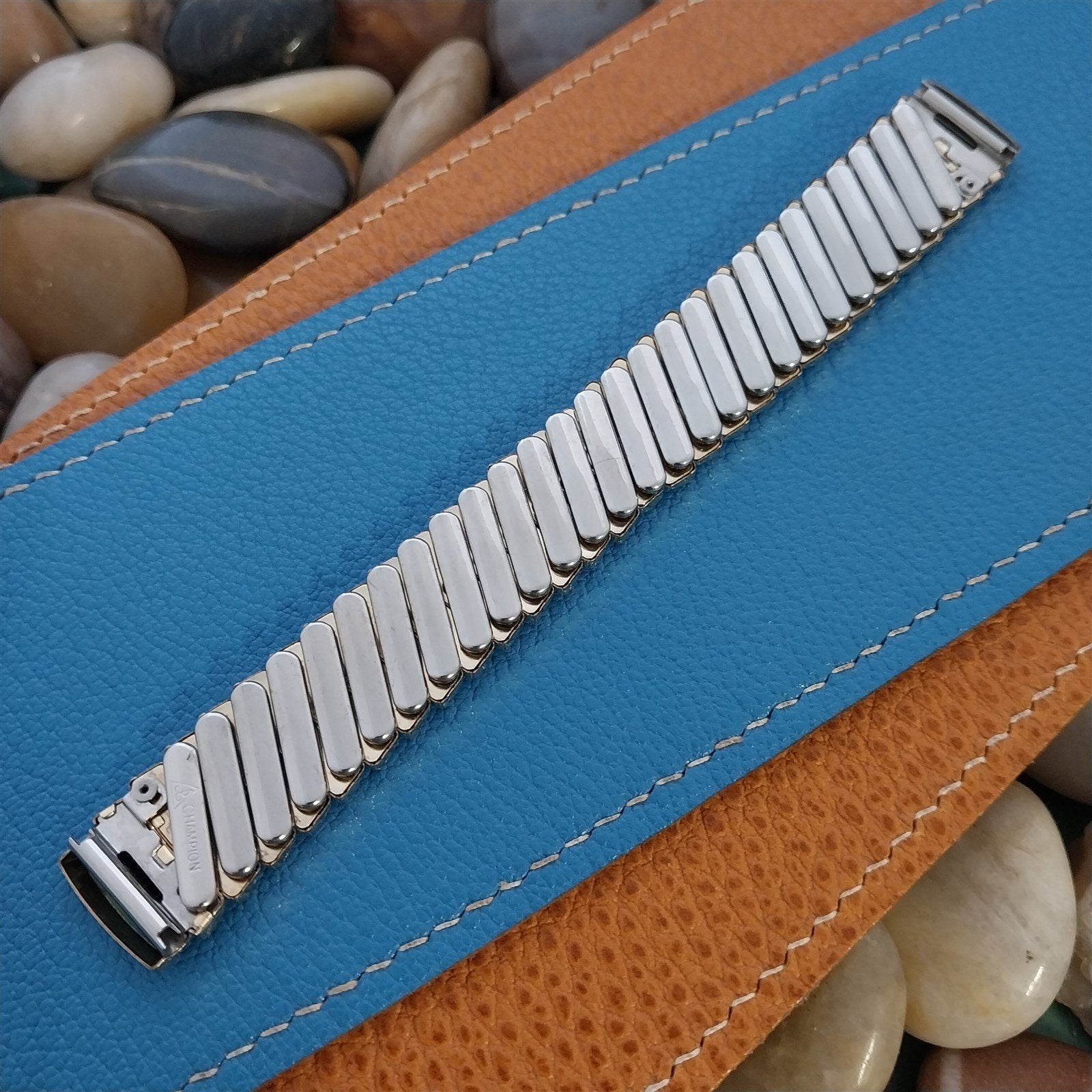 5/8" Gold-Fill JB Champion Deep Scallop mcm Unused nos 1950s Vintage Watch Band