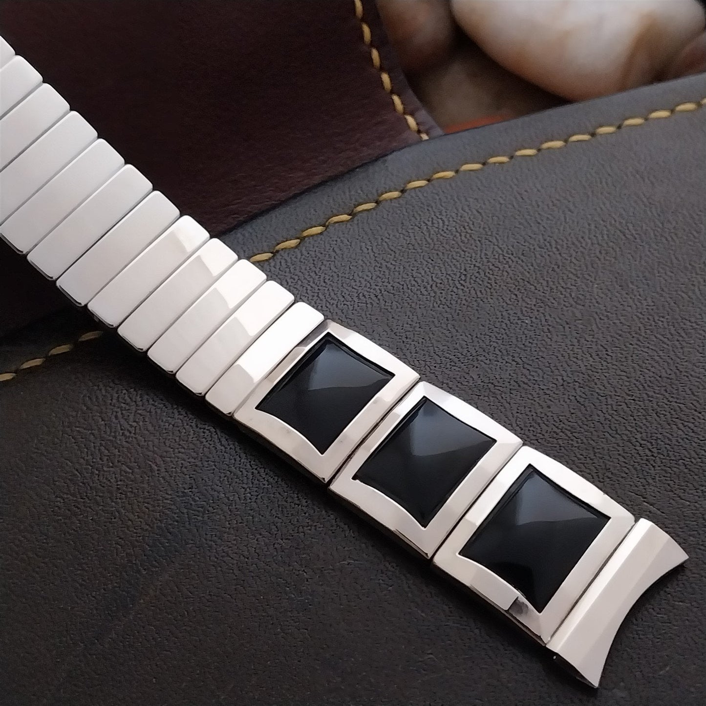 17.2mm White Gold-Filled 1959 Flex-Let Jet mcm Unused 1950s Vintage Watch Band