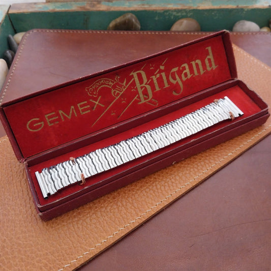 19mm 18mm 17.2mm Gemex Brigand Stainless Unused In Box 1950s Vintage Watch Band