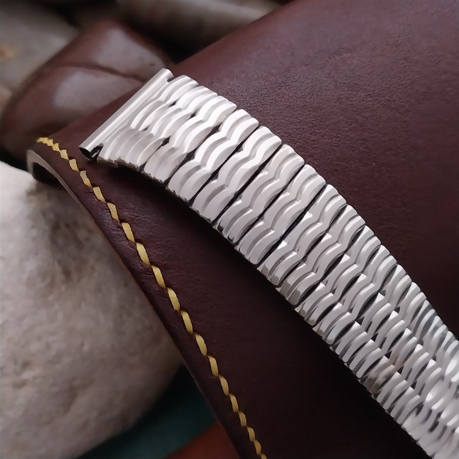 19mm 18mm 17.2mm Gemex Brigand Stainless Unused In Box 1950s Vintage Watch Band