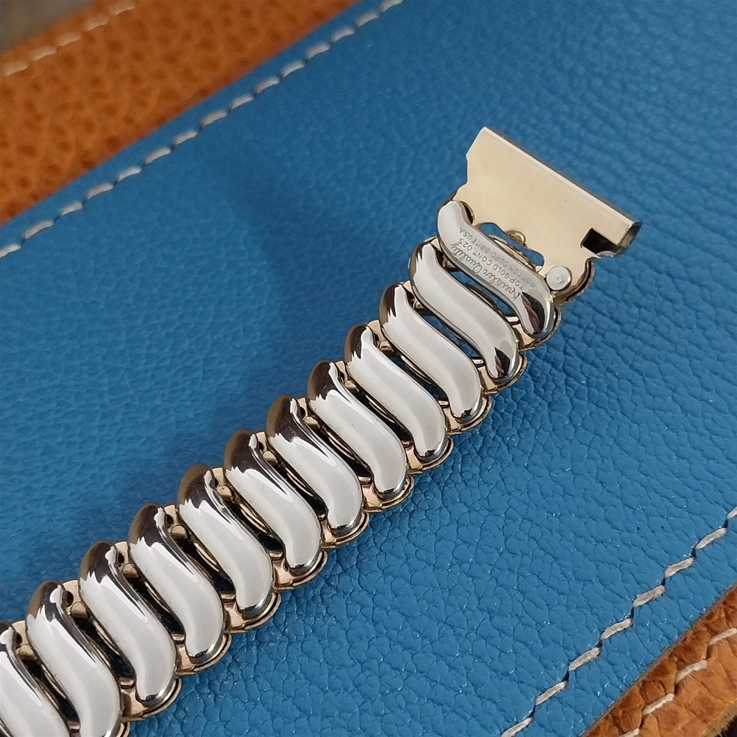 19mm 18mm 16mm Kreisler Curb-Link Gold-Fill Short 50s Unused Vintage Watch Band