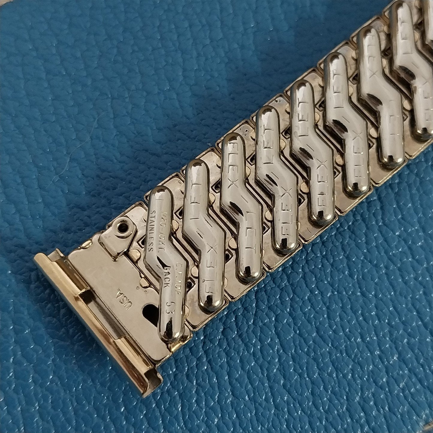 1953 Flex-Let 10K Yellow Gold-Filled Mid Century Unused Vintage Watch Band