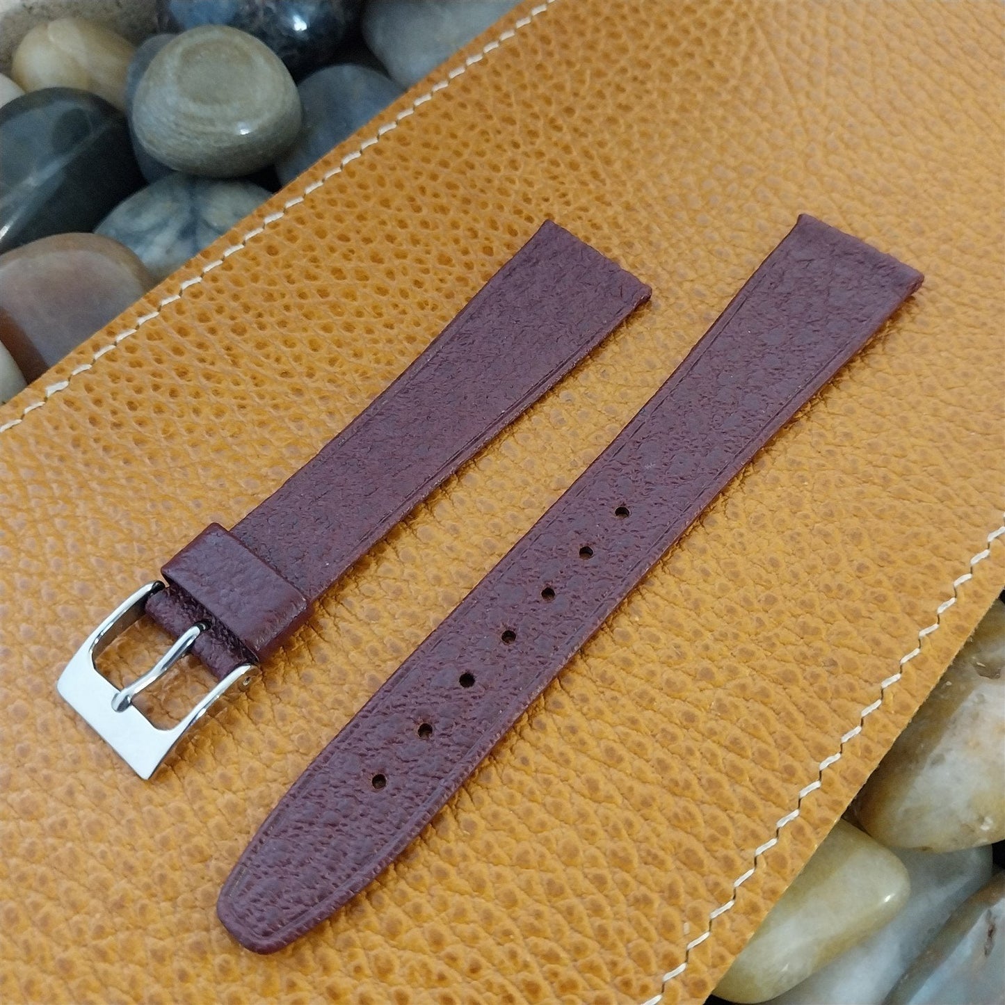 18mm Hirsch Saddle Leather Classic Tapered 18/14 nos Unused Vintage Watch Band