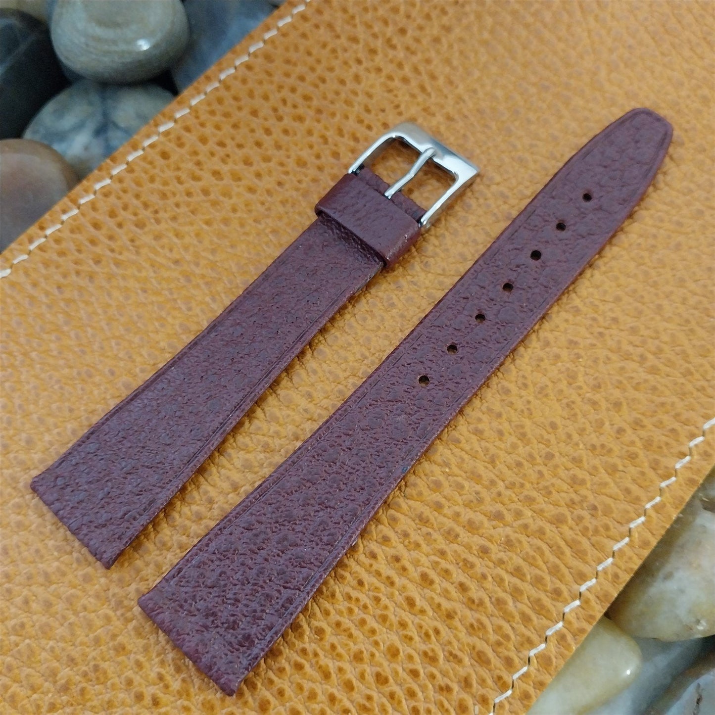 18mm Hirsch Saddle Leather Classic Tapered 18/14 nos Unused Vintage Watch Band