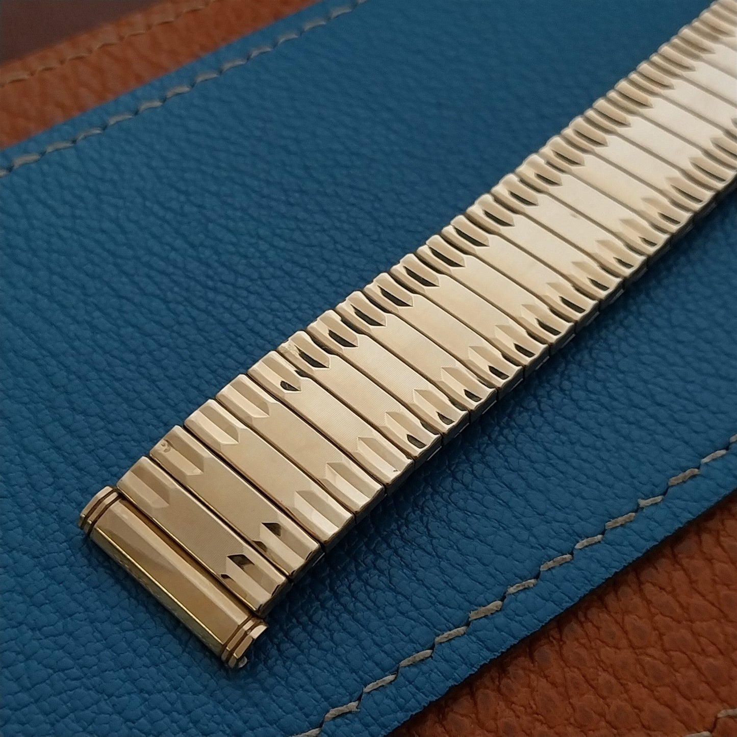 19mm 18mm 17mm Kreisler 10k Yellow Gold-Fille 1960s Stretch Watch Band