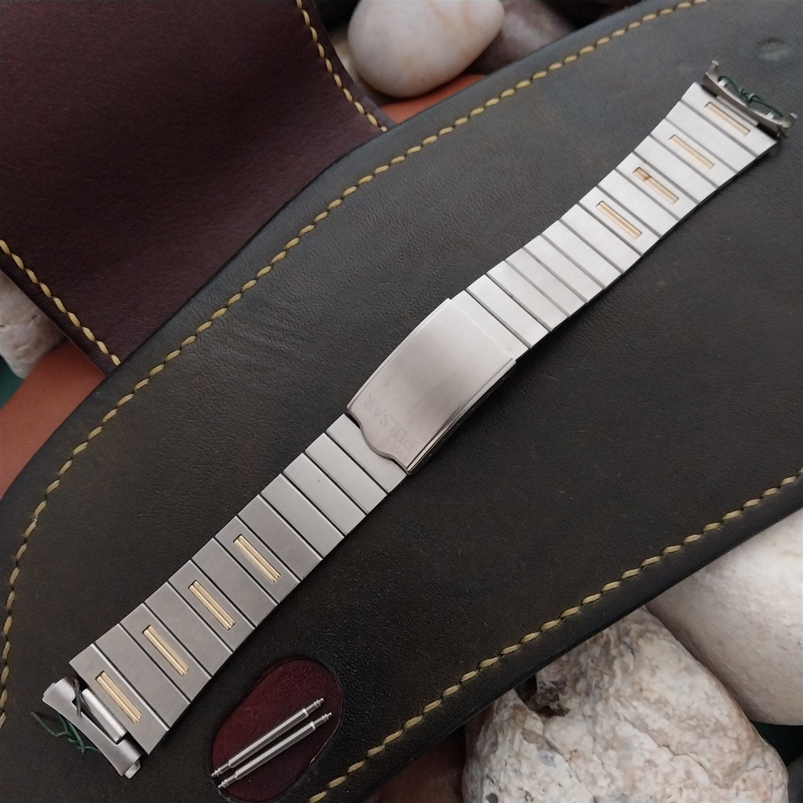 18mm Pulsar Stainless Steel & Gold Tone 086 MKE Unused Vintage Watch Band