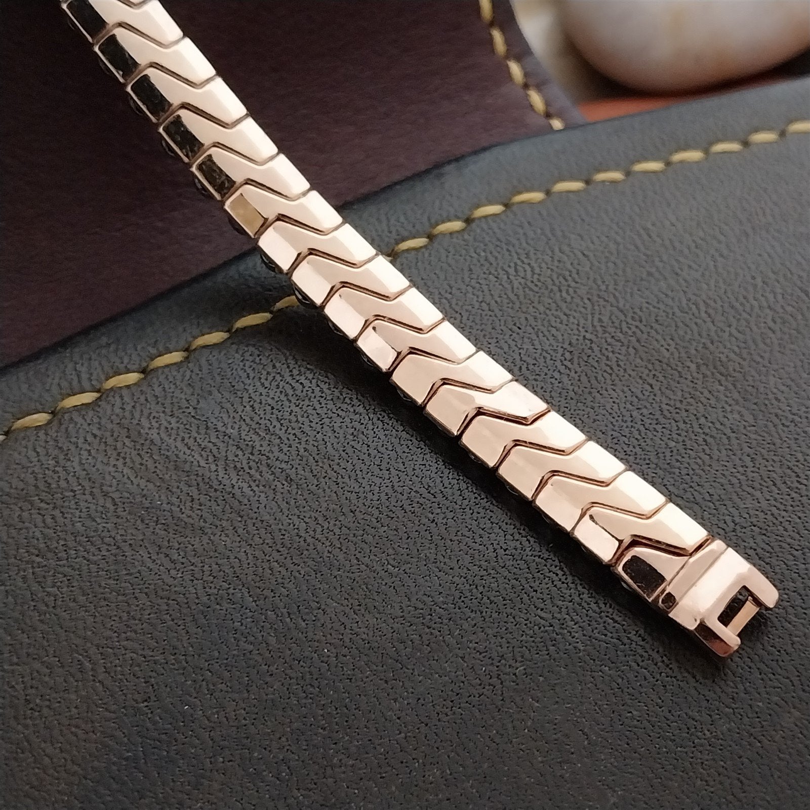 12k Rose Gold-Filled Long Ladies JB Champion Unused 50s Vintage Watch Band