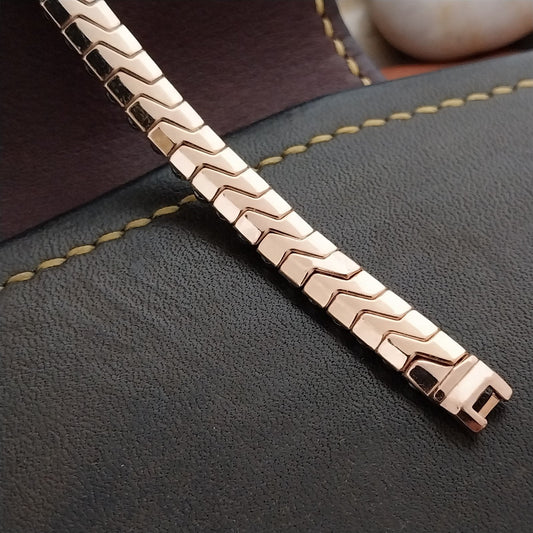 12k Rose Gold-Filled Long Ladies JB Champion Unused 50s Vintage Watch Band