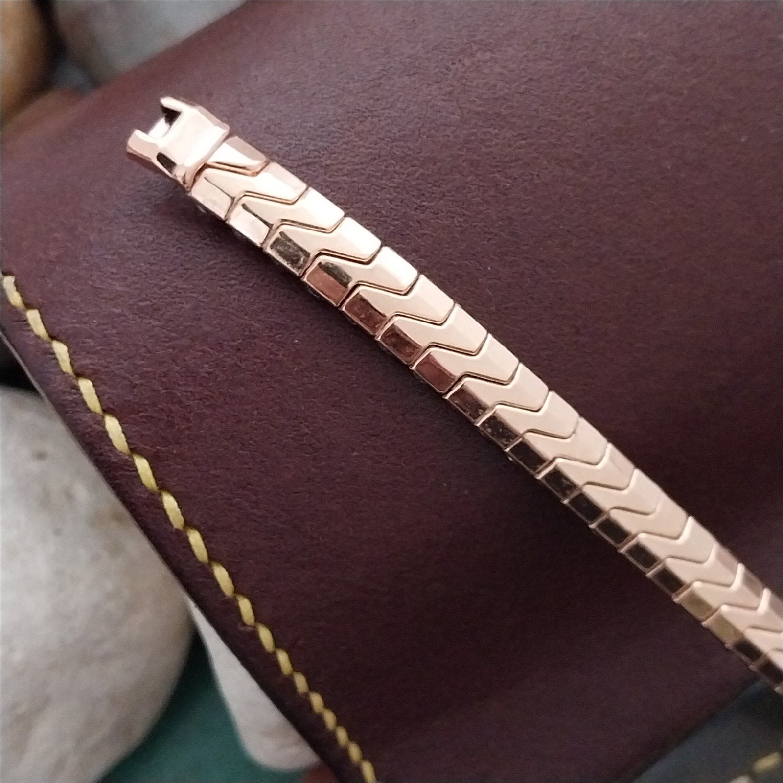 12k Rose Gold-Filled Long Ladies JB Champion Unused 50s Vintage Watch Band