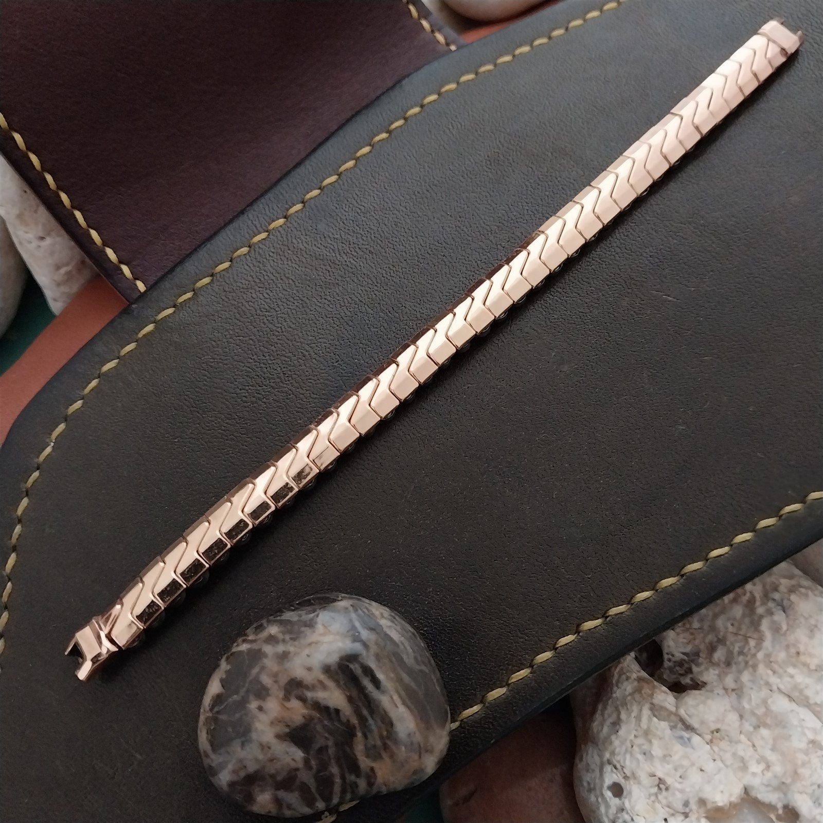 12k Rose Gold-Filled Long Ladies JB Champion Unused 50s Vintage Watch Band