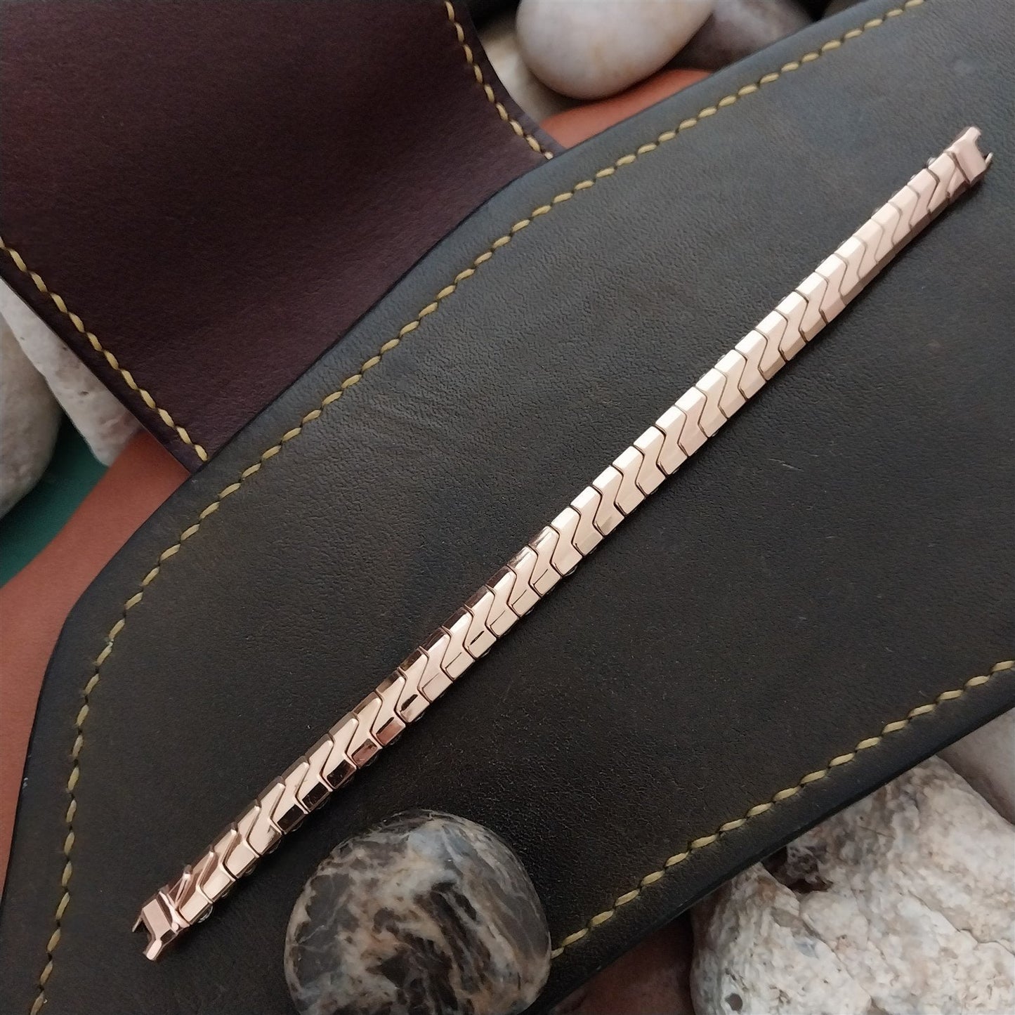 12k Rose Gold-Filled Long Ladies JB Champion Unused 1950s Vintage Watch Band