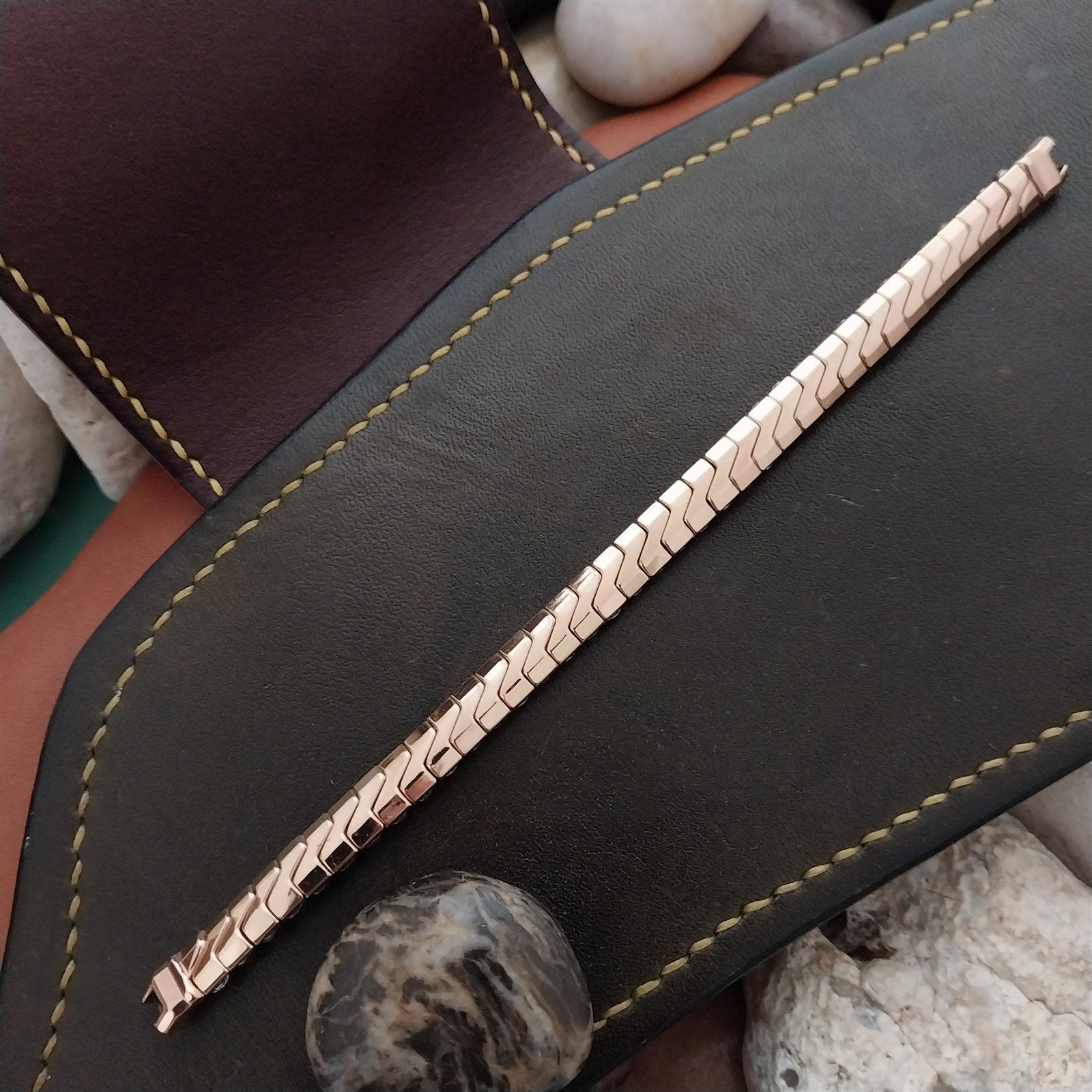 12k Rose Gold-Filled Long Ladies JB Champion Unused 1950s Vintage Watch Band