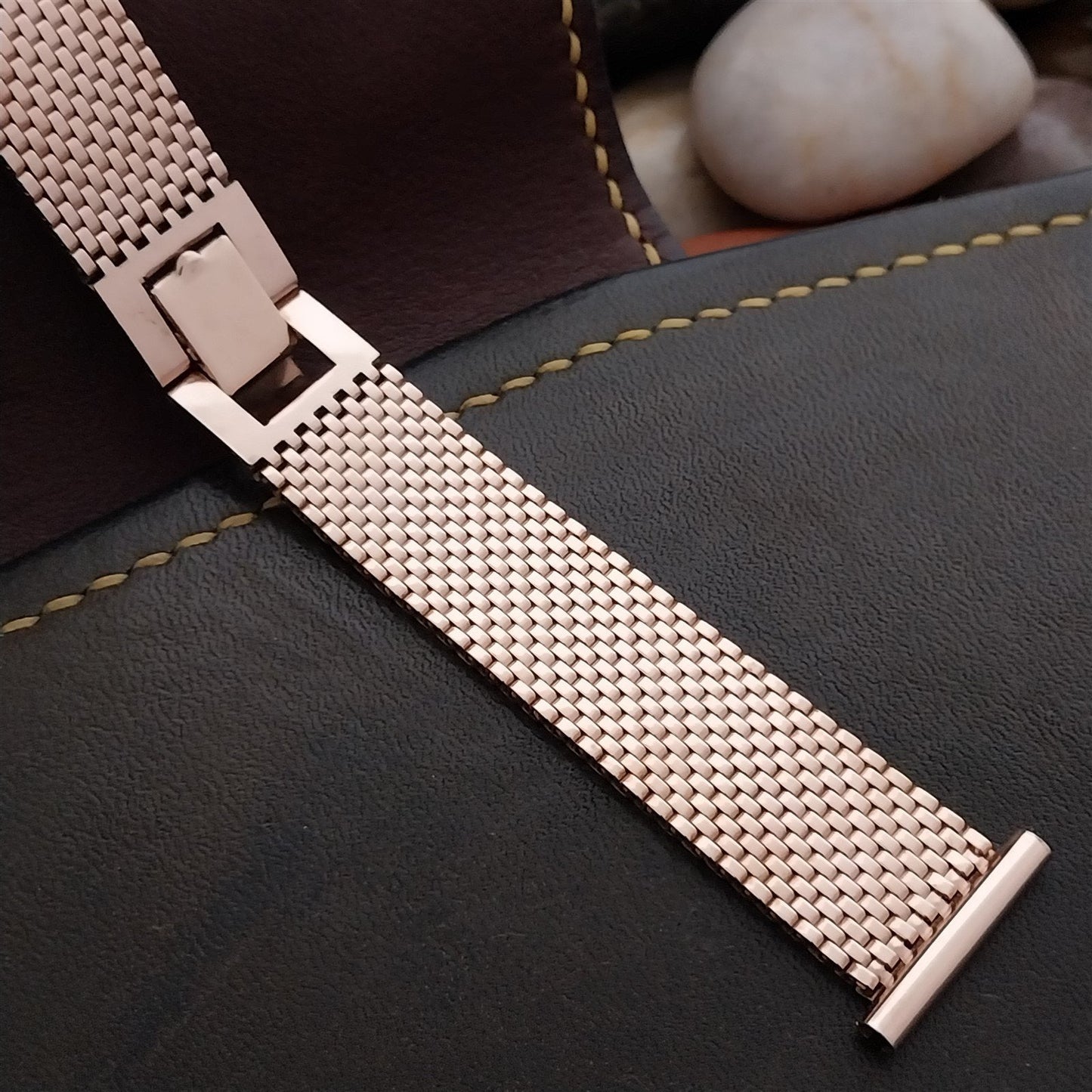 19mm 18mm 16mm 12k Rose Gold-Fill Mesh 1940s Nanasi Unused Vintage Watch Band