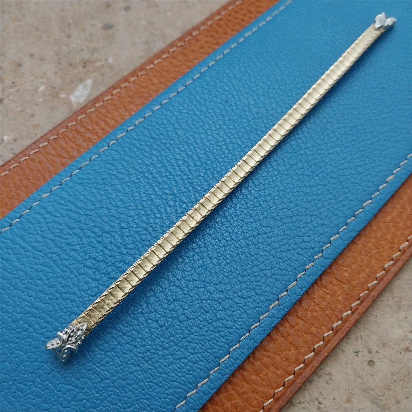 Ladies Gold RGP & Diamond Speidel Unused Vintage Cocktail Watch Band