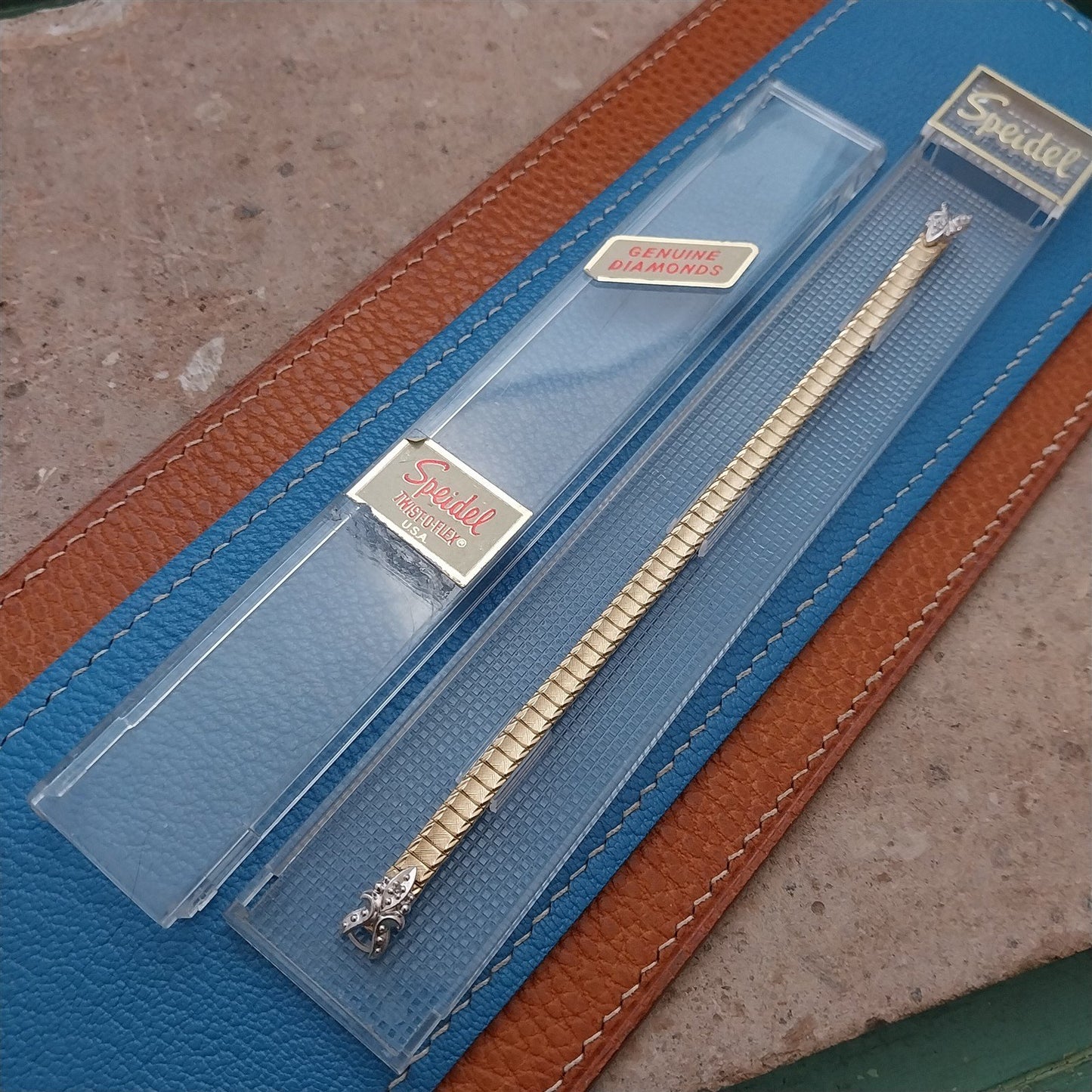 Ladies Gold RGP & Diamond Speidel Unused Vintage Cocktail Watch Band