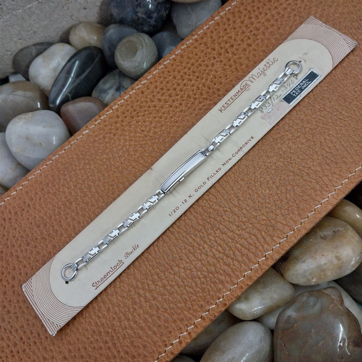 Ladies White Gold Filled Kestenmade Majestic Unused 1940s Vintage Watch Band