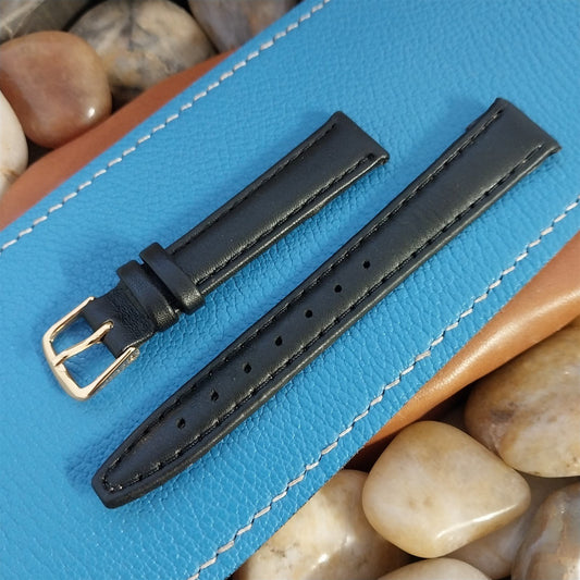 14mm Hadley Roma Black Leather Ladies Unused Watch Band