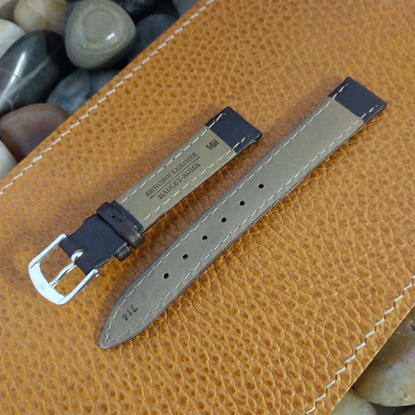 14mm Hadley Roma Brown Leather Ladies Unused Watch Band