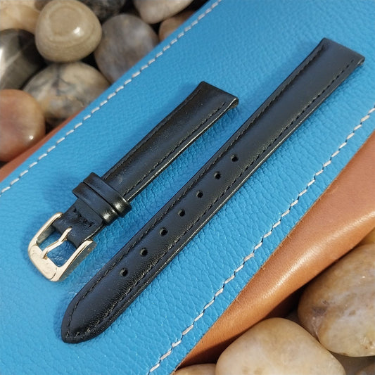 14mm Speidel Black Leather Ladies Unused Watch Band