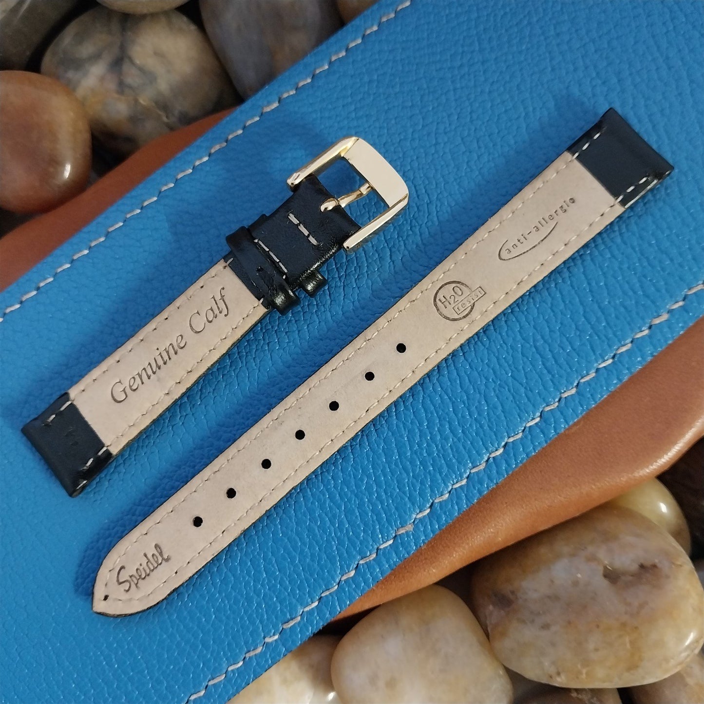 14mm Speidel Black Leather Ladies Unused Watch Band