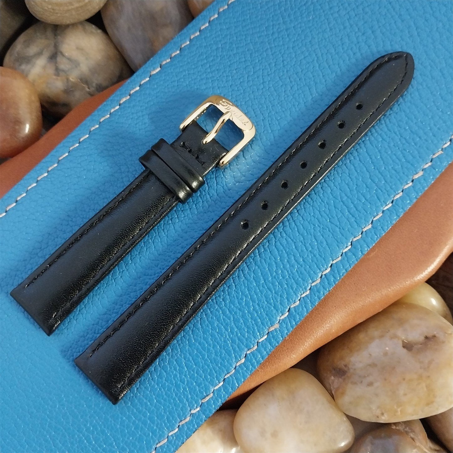 14mm Speidel Black Leather Ladies Unused Watch Band