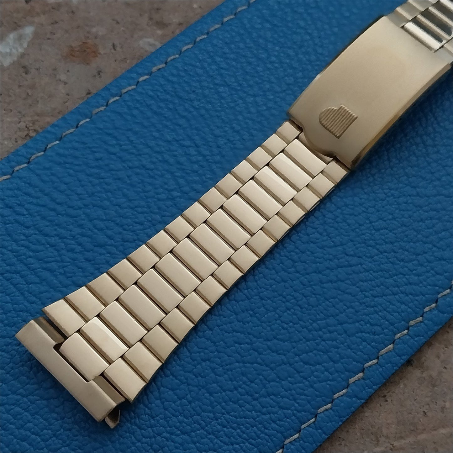 20mm Pulsar Gold-Tone 121P Flat-End Old Stock Unused Vintage Watch Band