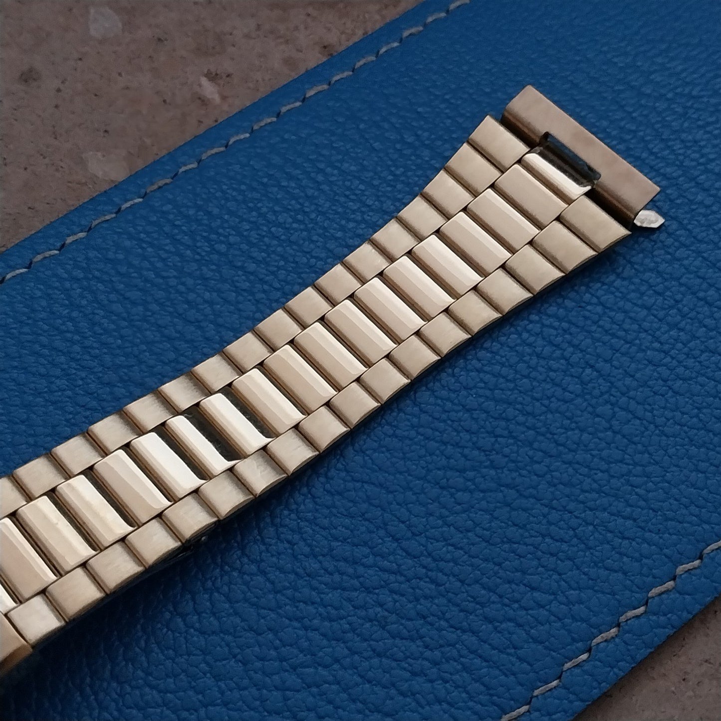 20mm Pulsar Gold-Tone 121P Flat-End Old Stock Unused Vintage Watch Band