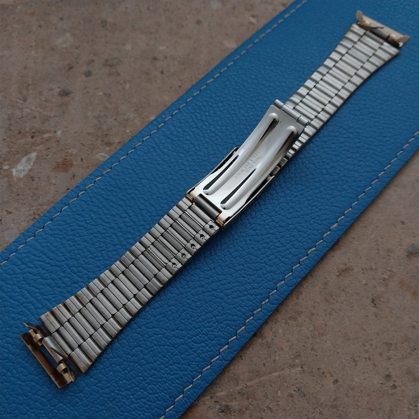 20mm Pulsar Gold-Tone 121P Flat-End Old Stock Unused Vintage Watch Band