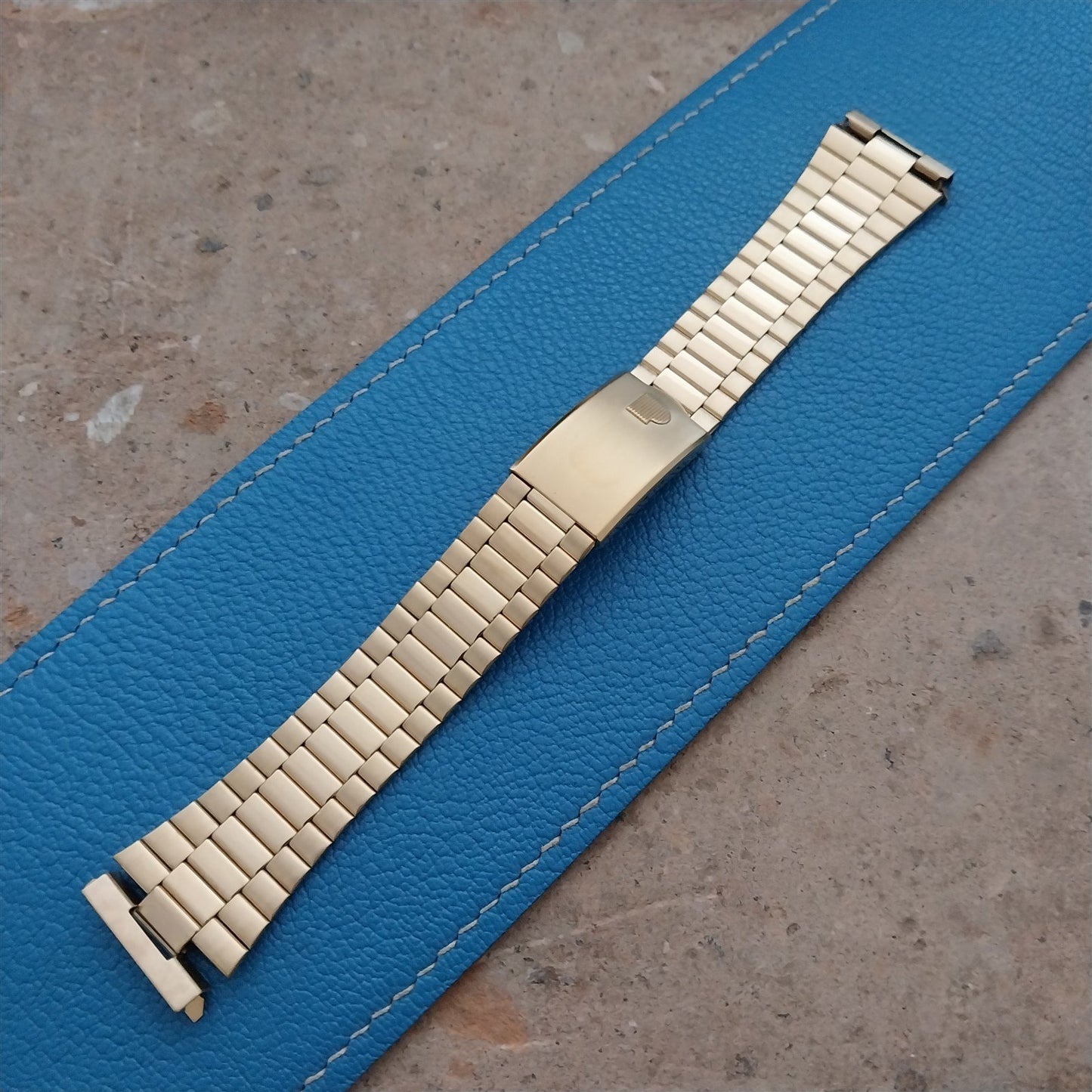 20mm Pulsar Gold-Tone 121P Flat-End Old Stock Unused Vintage Watch Band