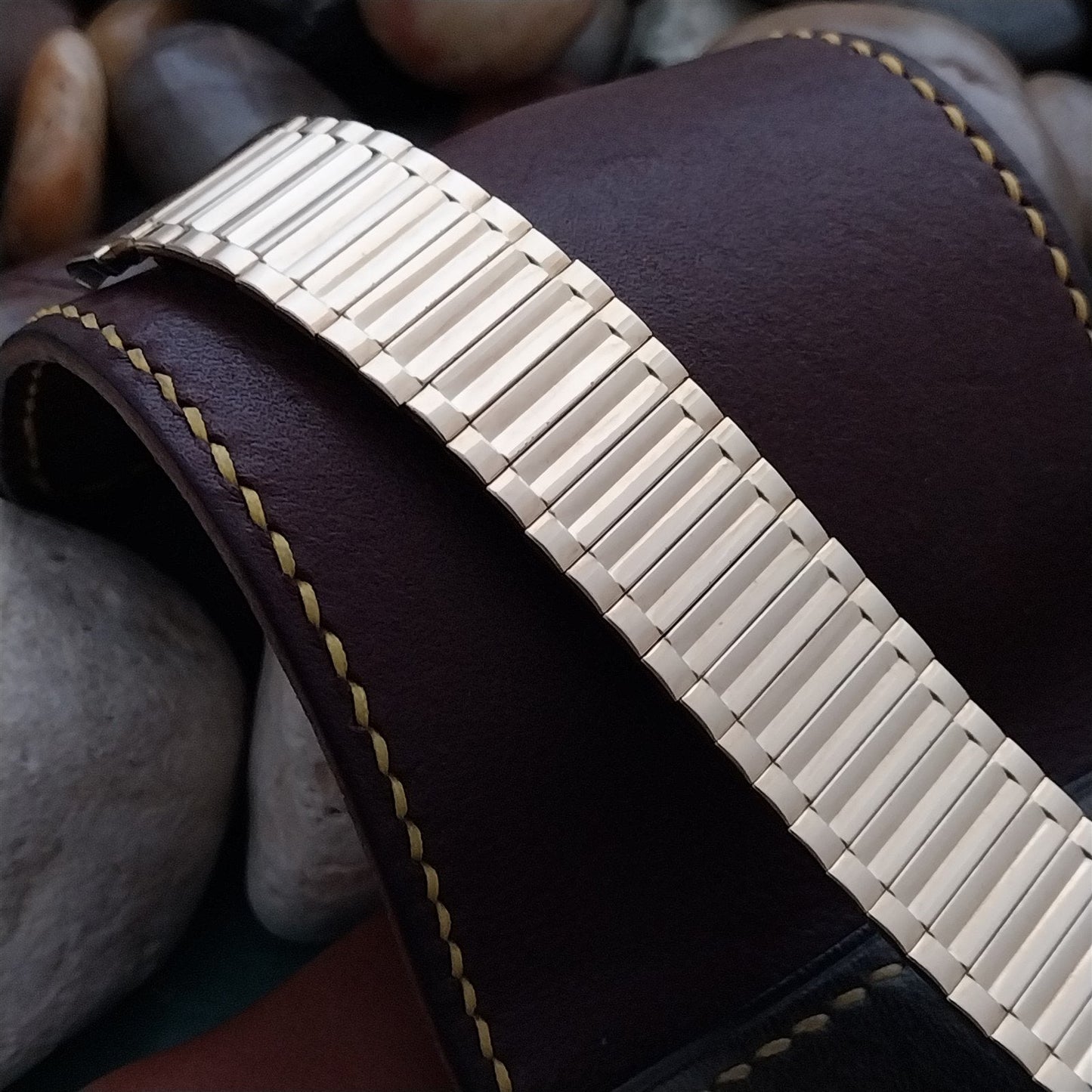 22mm 20mm 19mm Bulova Yellow Gold rgp Wide Unused nos 1970s Vintage Watch band